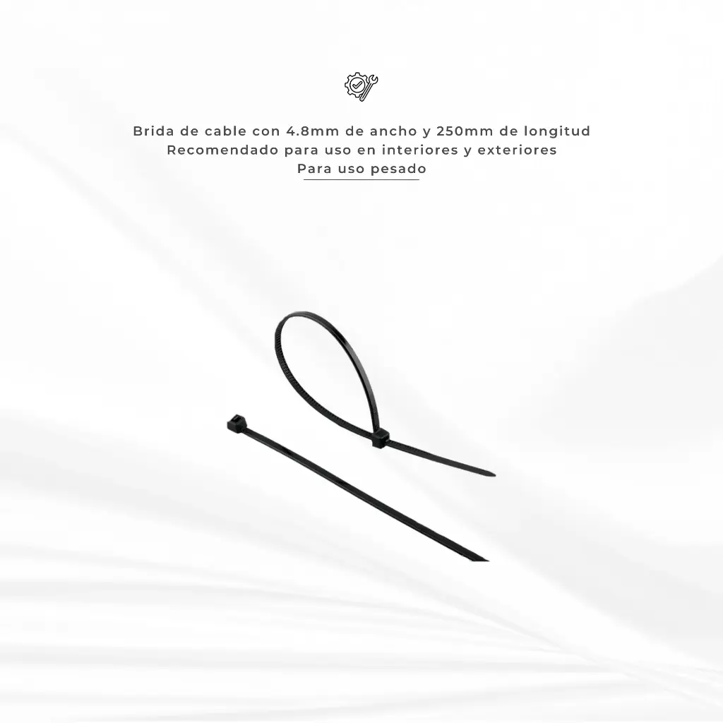 AMARRES DE 10' 25 CM NEGROS 