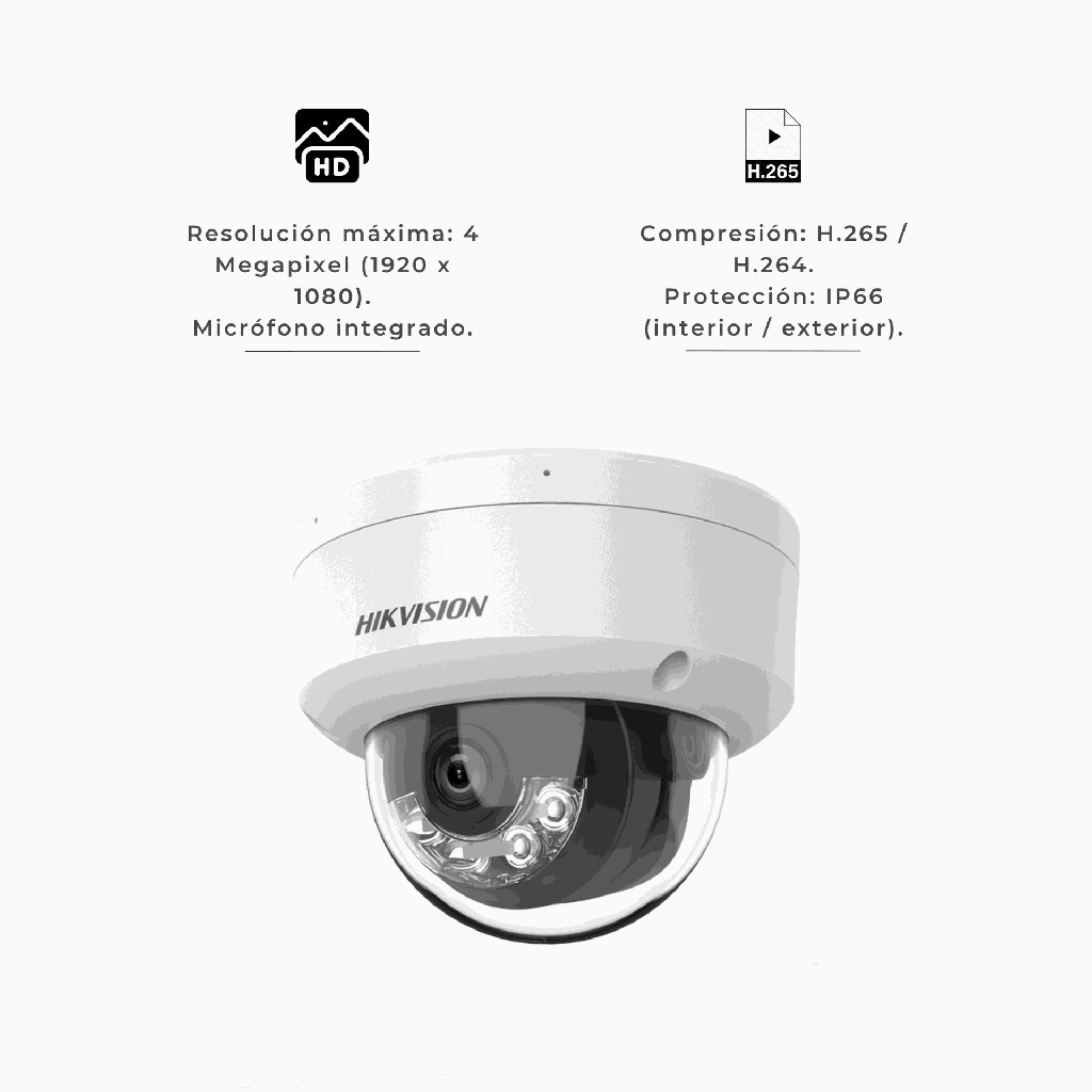 DS-2CD1143G2-LIU | CAMARA DOMO IP 4MP SMART HIBRID 