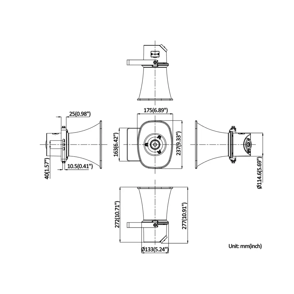 DS-QAZ1307G1-E | Altavoz de bocina de red de 7 W con inserción