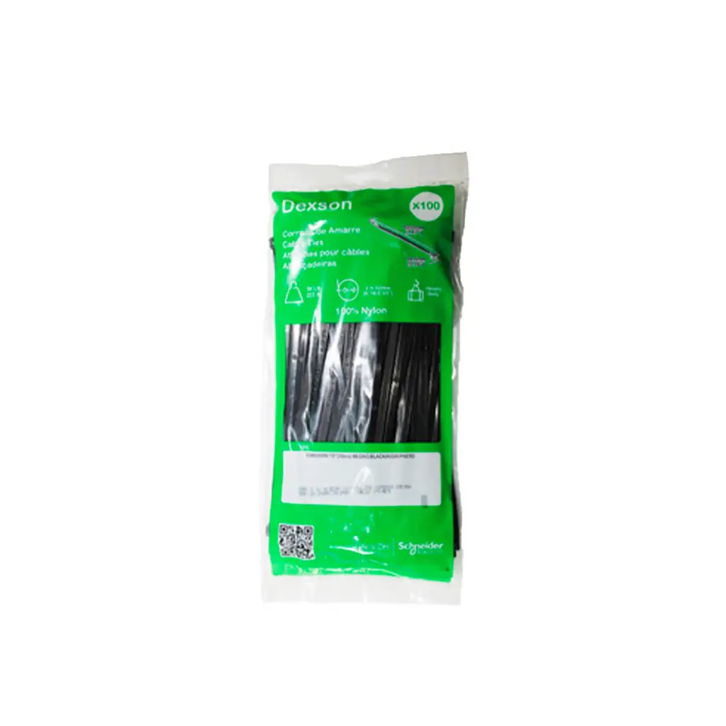 AMARRES DE 6 PULGADAS 15CM NEGROS