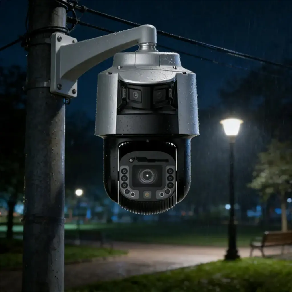 DS-2SF8C442MXG1-EL(W)(Y)/26 | Cámara domo de velocidad de red DarkFighter panorámica de 4 MP y 42X TandemVu serie 8C