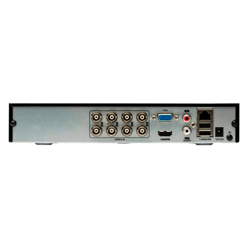DVR-208G-F1 | DVR TURBO HILOOK FULL HD 8CH 1 BAHIA SATA 30 FP 2CH IP HASTA 1080