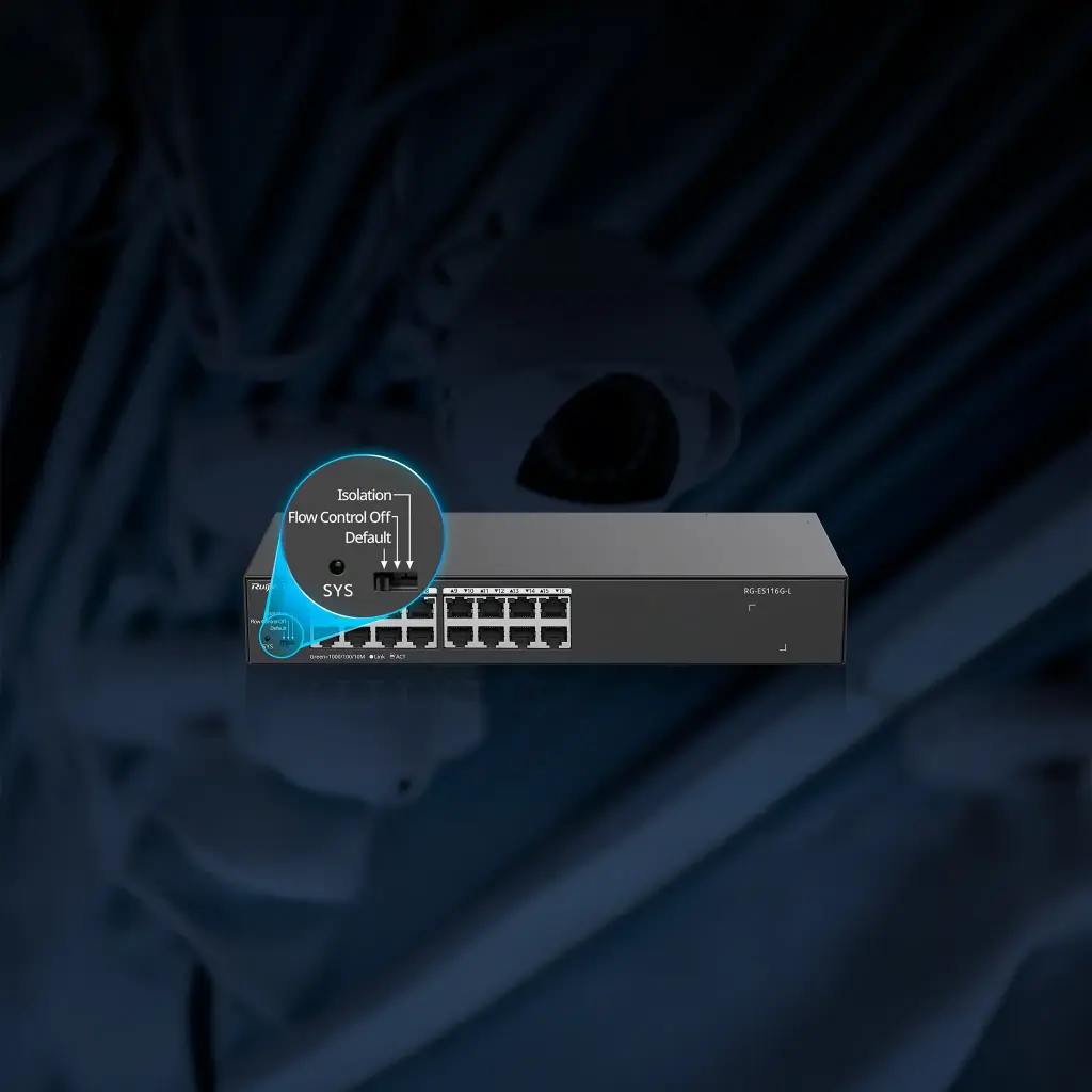 RG-ES116G-L | Switch no administrable, Sin PoE de 16 puertos 10/100/1000Mbps.