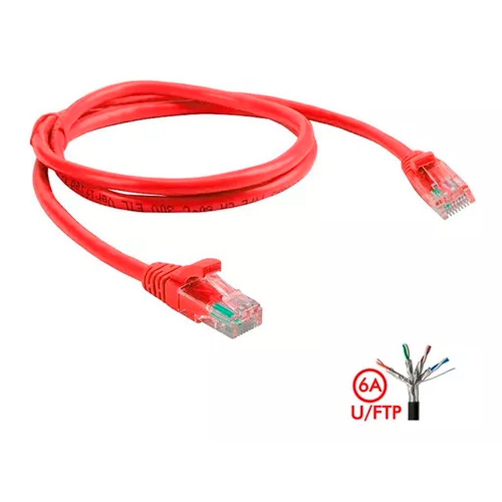 C6A3R-3603 | PATCH CORD CAT 6A 3 FT ROJO 