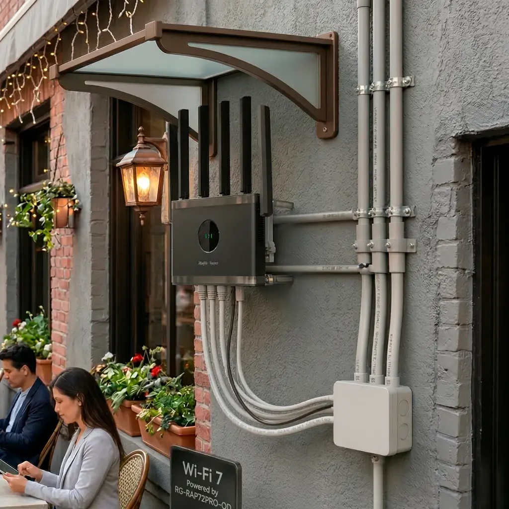 RG-EW1300G | Router Mesh Gigabit de Doble Banda Wi-Fi 5 de 1300M, Wave 2, 5 Antenas Omnidireccionales y Plegables Proporcionando Señales Wi-Fi Fuertes