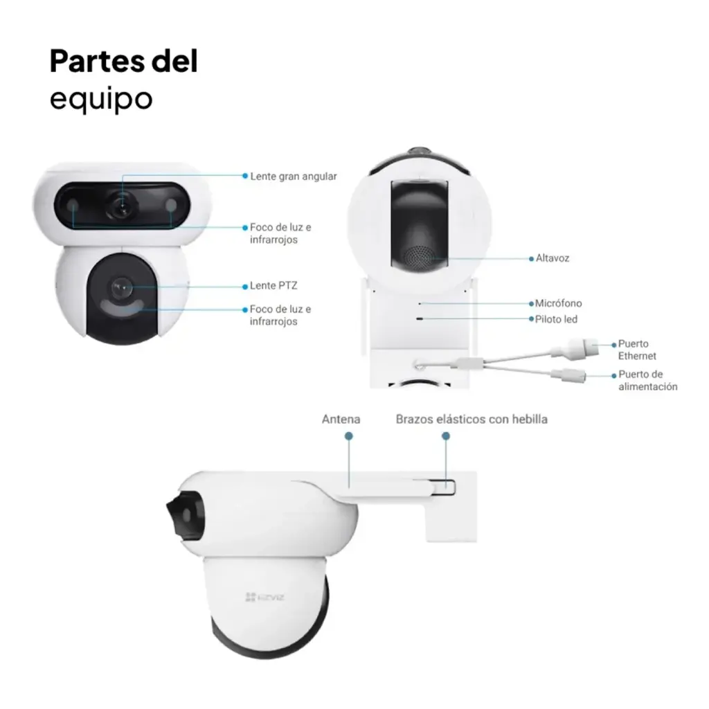 CS-HB90x/SP-R100 | EZVIZ HB90x Dual 4G Kit Dual Lens Outdoor Security Camera, 8W Solar Panel 4MP+4MP 360 Wireless Wifi 