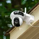 CS-HB90x/SP-R100 | EZVIZ HB90x Dual 4G Kit Dual Lens Outdoor Security Camera, 8W Solar Panel 4MP+4MP 360 Wireless Wifi 