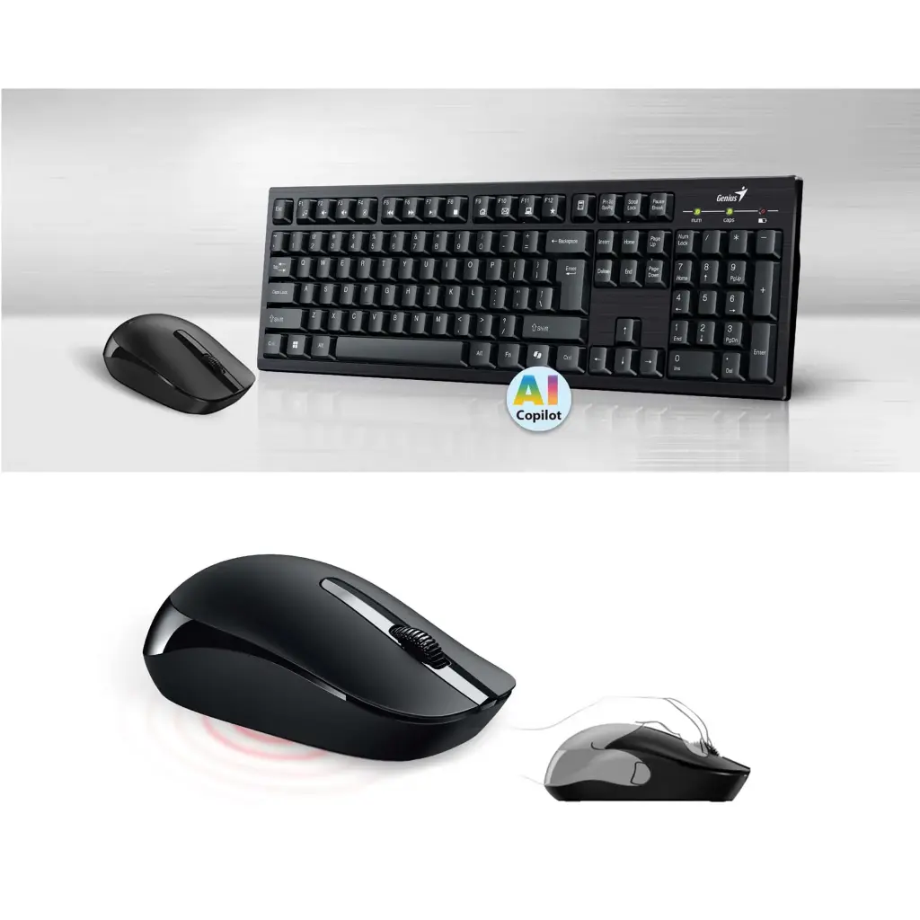 KM-8101 | COMBO TECLADO + MOUSE GENIUS KM-8101 INALÁMBRICO NEGRO