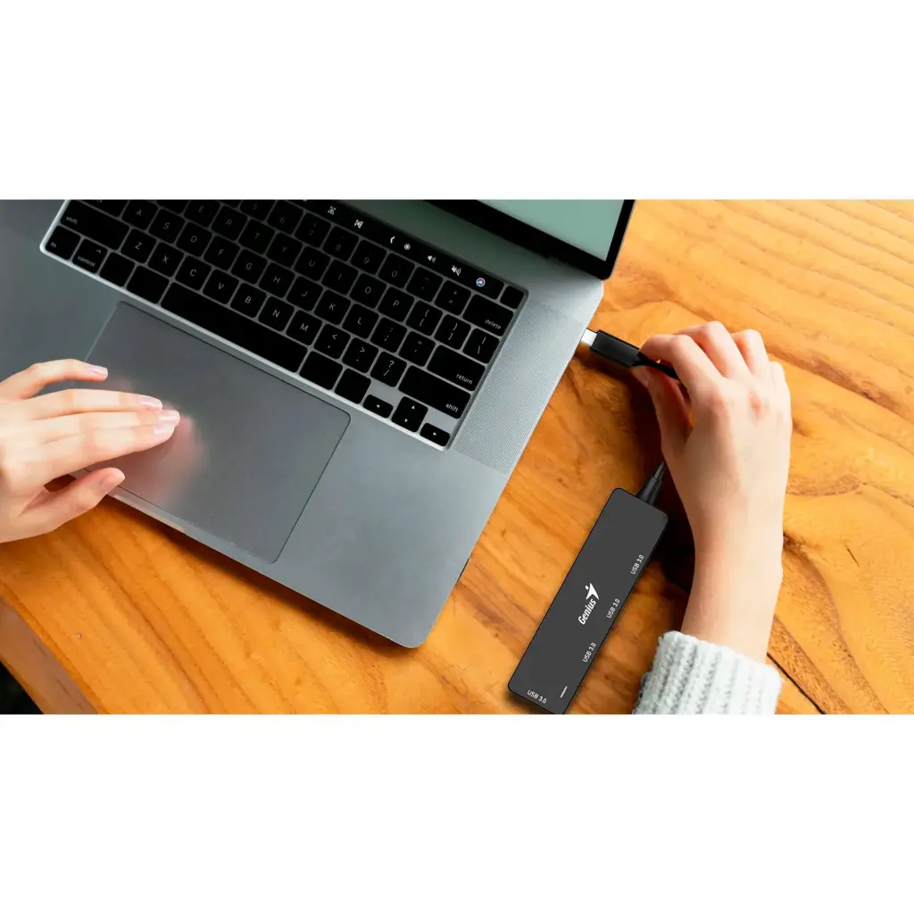 UH-400 | HUB USB-C GENIUS DE 4 PUERTOS BLACK