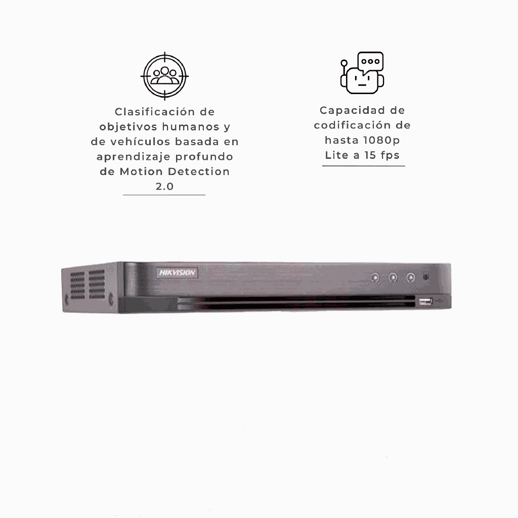 7216HQHIK1 | DVR 16CH TVI 4CH 3MP 15FPS IP 2CH 4MP TVI/CVI/AHD 1080 1 SATA