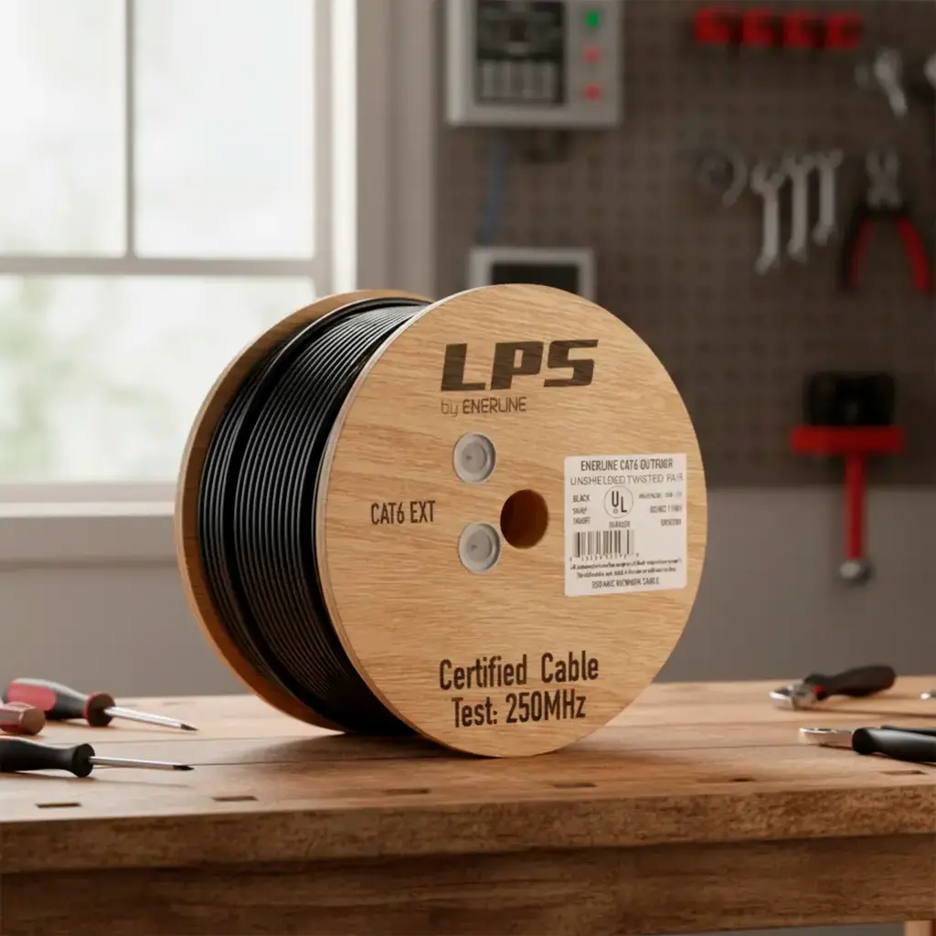 LPSUTPCAT6EXTBC | CABLE UTP CAT 6 EXTERIOR X 305MT DOBLE CHAQUETA 100% COBRE 