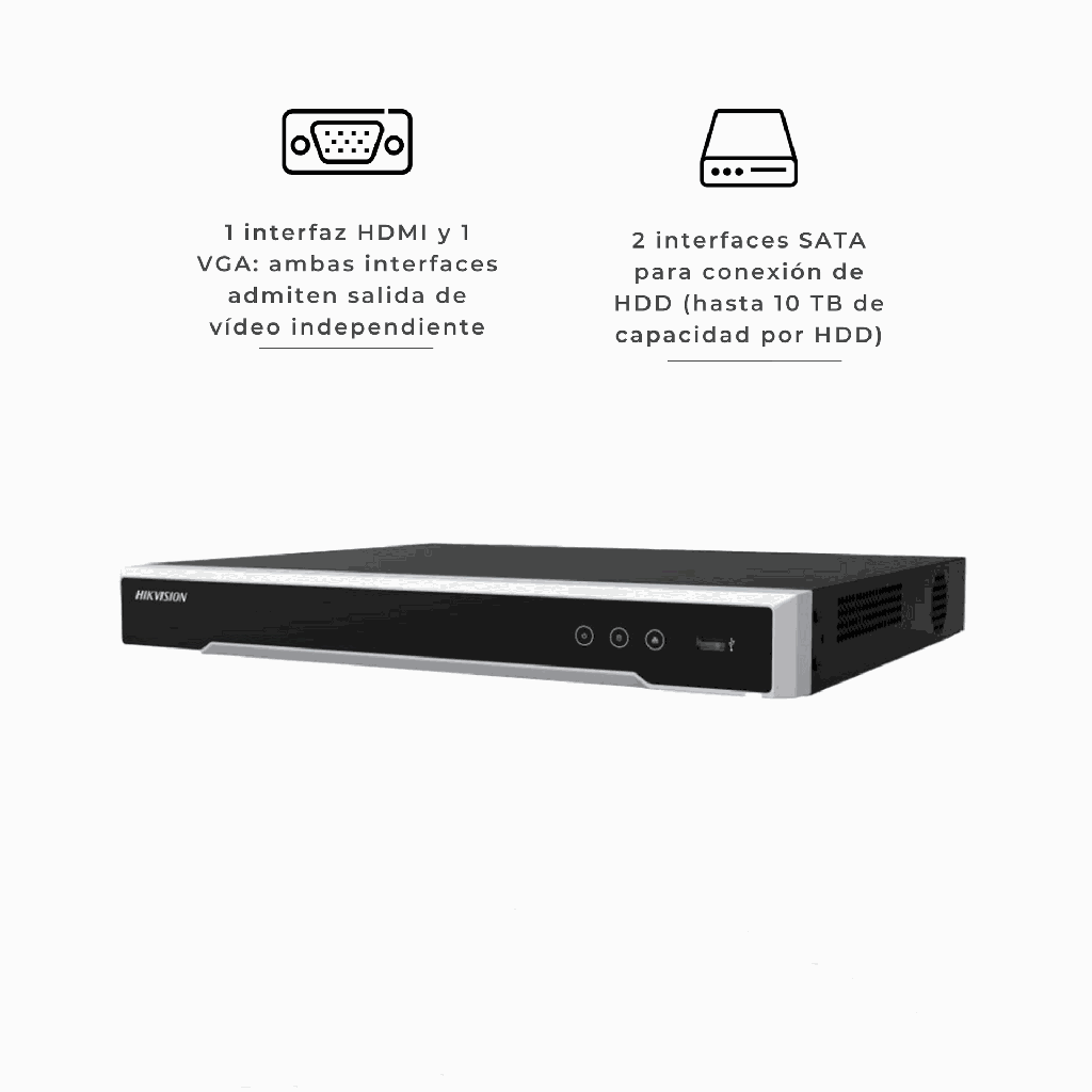 7608NI-K2/P8 | NVR 8 CANALES  POE DS-7608NI-K2/P8