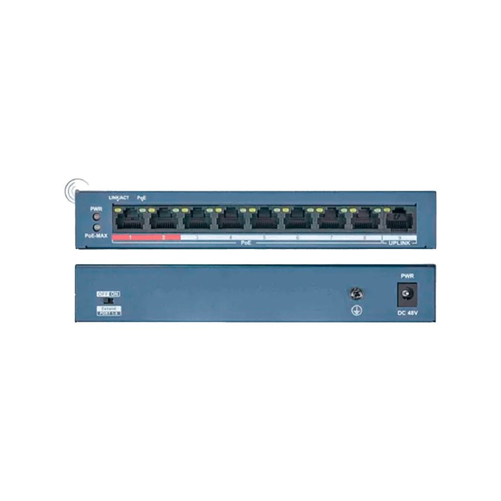 DS-3E0109P-E/M | SWITCH POE DE 8 PUERTOS