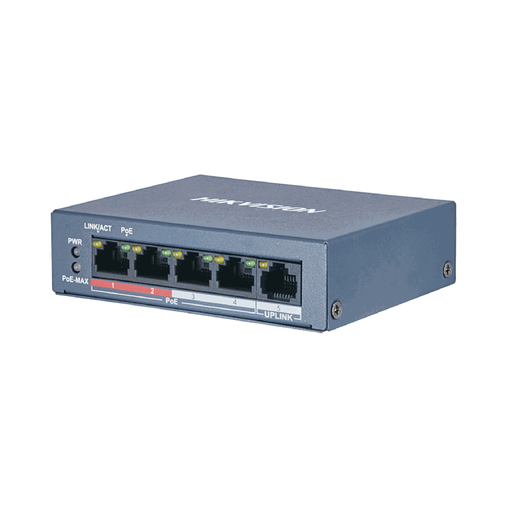 DS-3E0105P-E/M | SWICTH POE 4 PUERTOS HIKIVISION