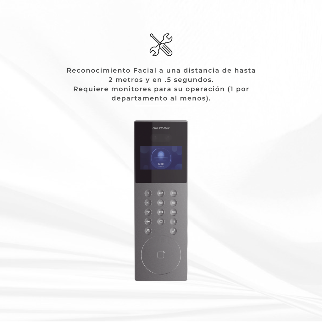 DS-KD9203-E6 | FRENTE CALLE MULTI APARTAMENTO RECONOCIMIENTO FACIAL Y PANTALLA