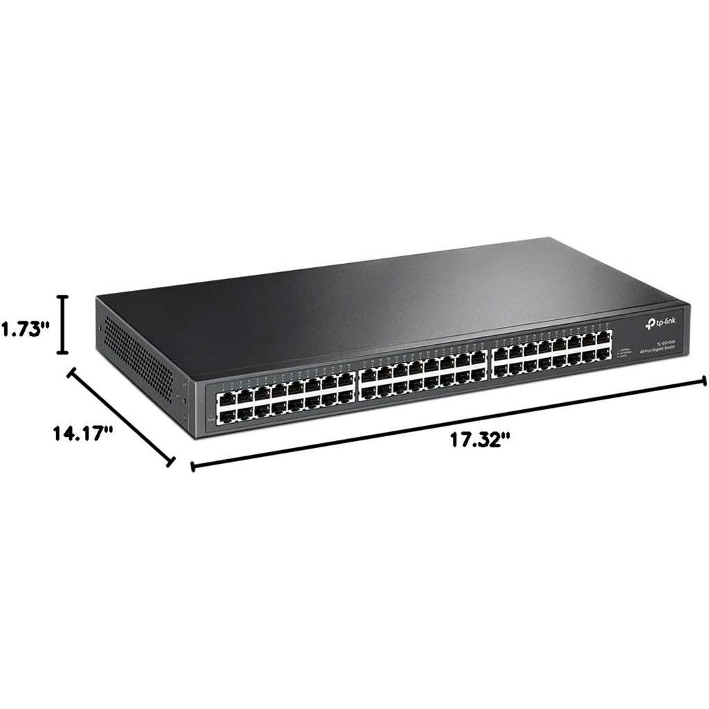 TL-SG1048 | Switch de 48 Puertos para Rack Gigabit 48 Puertos RJ45 10/100/1000M, Caja de Ace