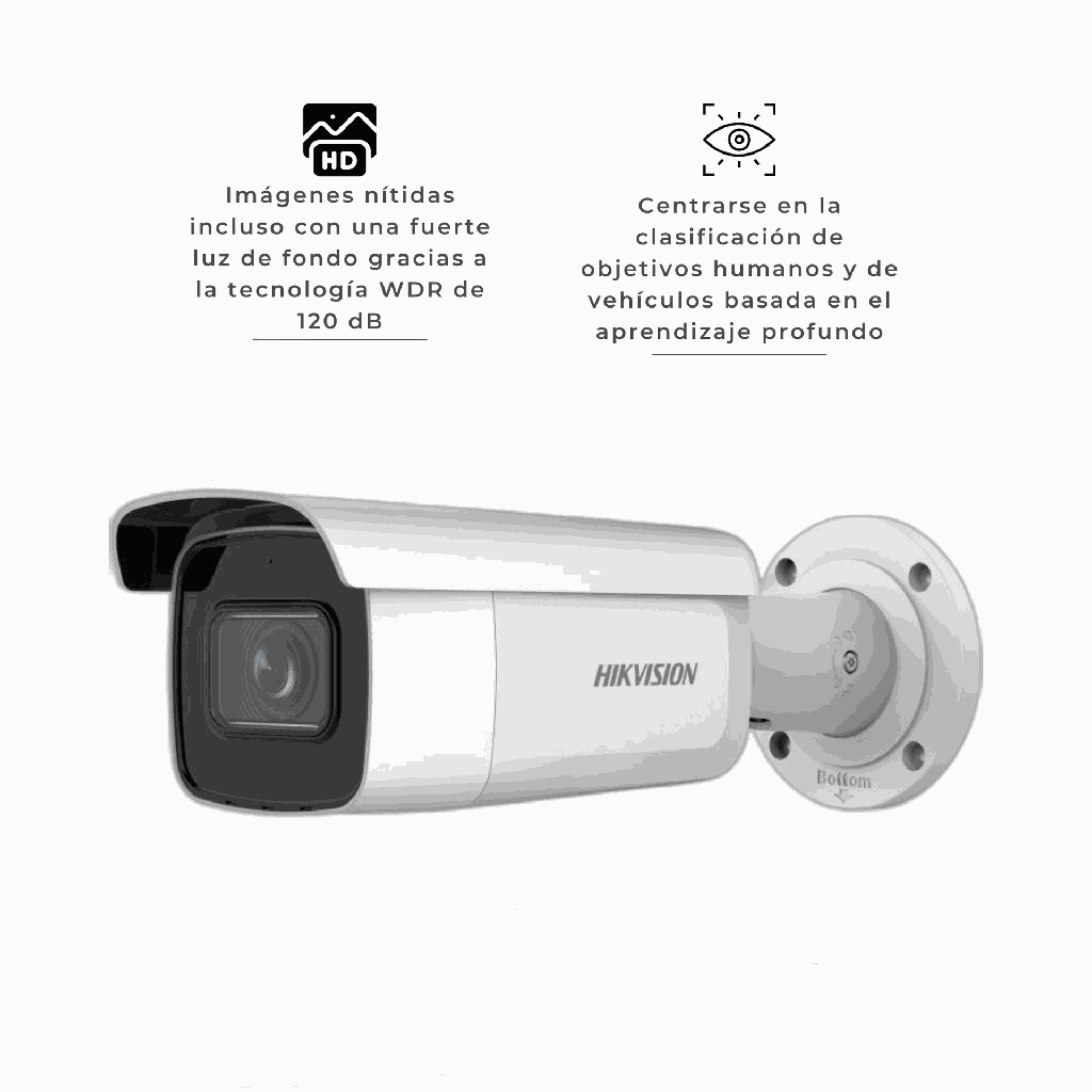 DS-2CD2643G2-IZS | CAMARA BALA IP 4MP LENTE MOTORIZADO 2.8MM A 12MM 60M
