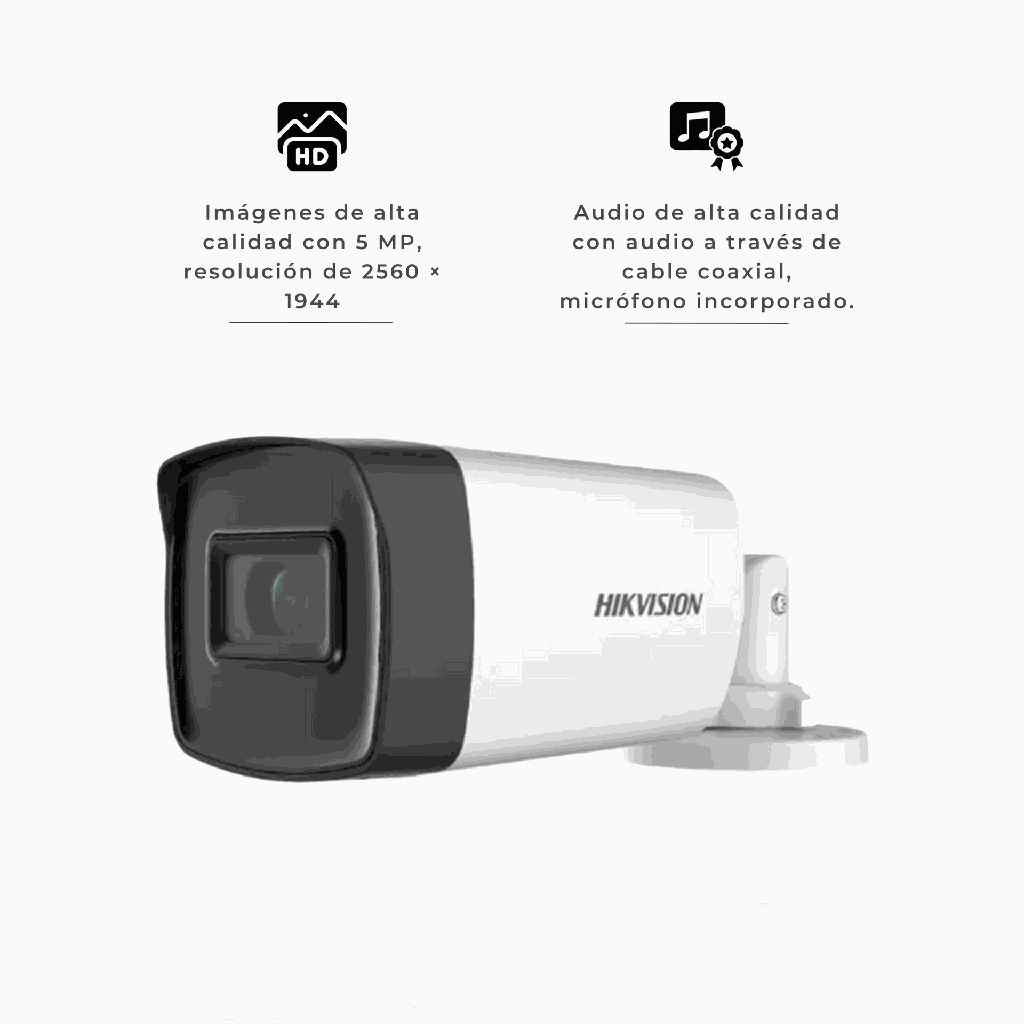 DS-2CE17H0T-IT3FS | CAMARA BALA METALICA 5MP 2.8MM 