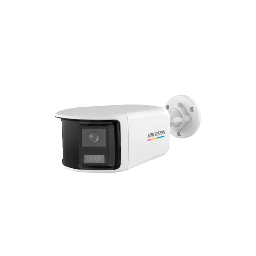DS-2CE12KF3TP-DLS | Bala fija de doble lente 3K (5 Megapixel) / Micrófono Integrado / Lente 2.8 mm / Imagen a Color 24/7 / 40 mts Luz Blanca / Exterior IP67