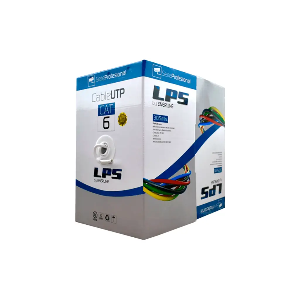 LPSUTPCAT6 | NUEVO CABLE UTP CAT 6 ALEACION INTERIOR X 305 METROS BLANCO LPS