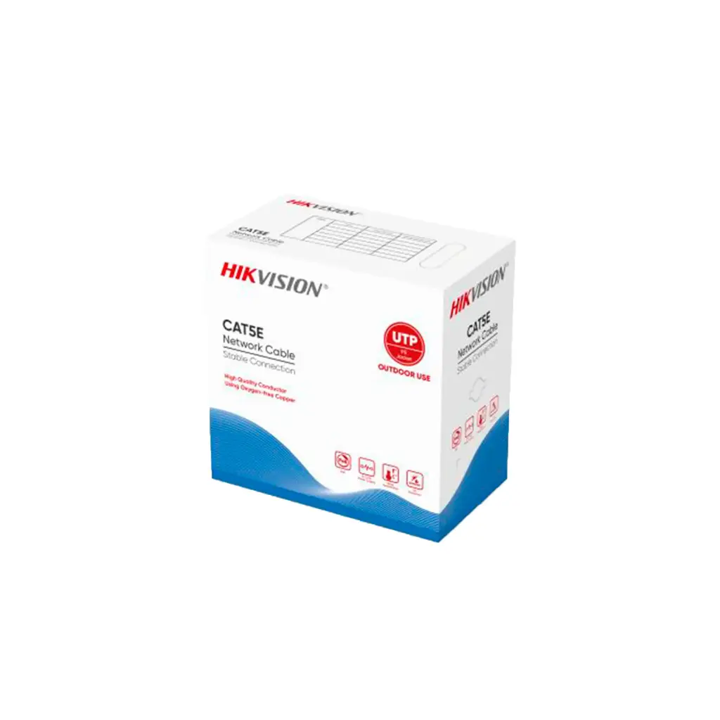 DS-1LN5EO-UU/E-Plug | NUEVO CABLE UTP CATE EXTERIOR 100% CU HIKVISION