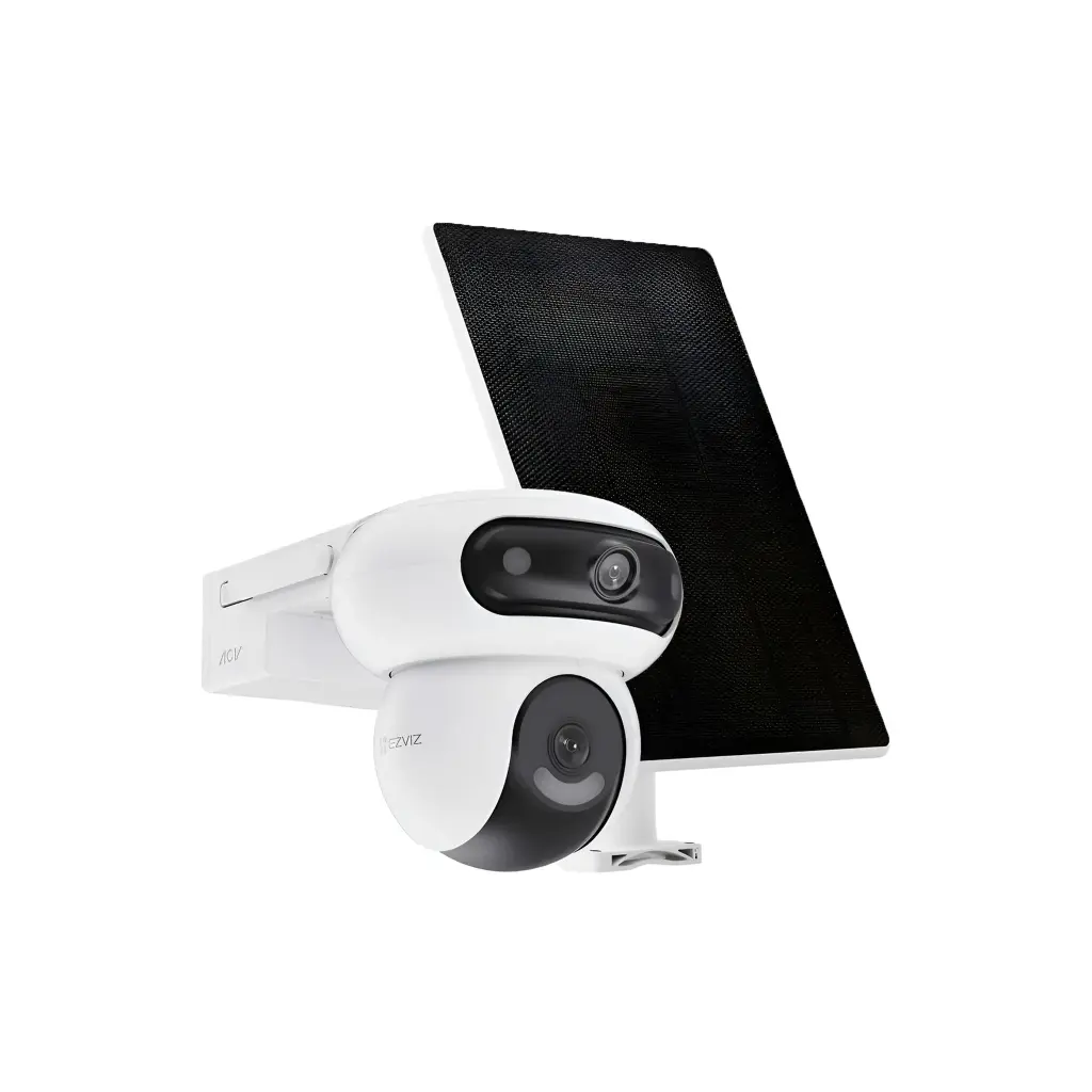 CS-HB90x/SP-R100 | EZVIZ HB90x Dual 4G Kit Dual Lens Outdoor Security Camera, 8W Solar Panel 4MP+4MP 360 Wireless Wifi 