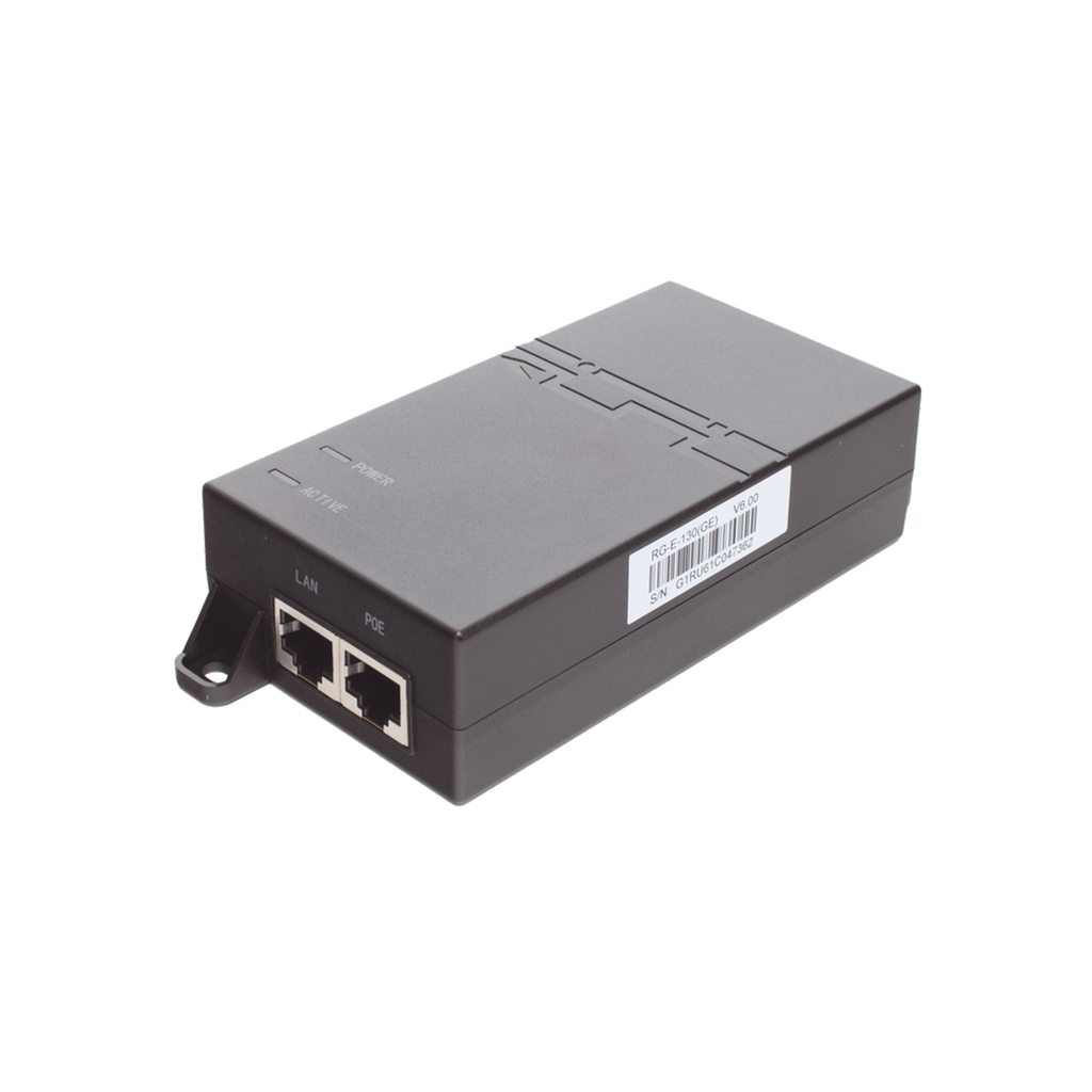 RGE130(GE) | INYECTOR POE ESTANDAR 8023 AT GIGABIT 53V 30W
