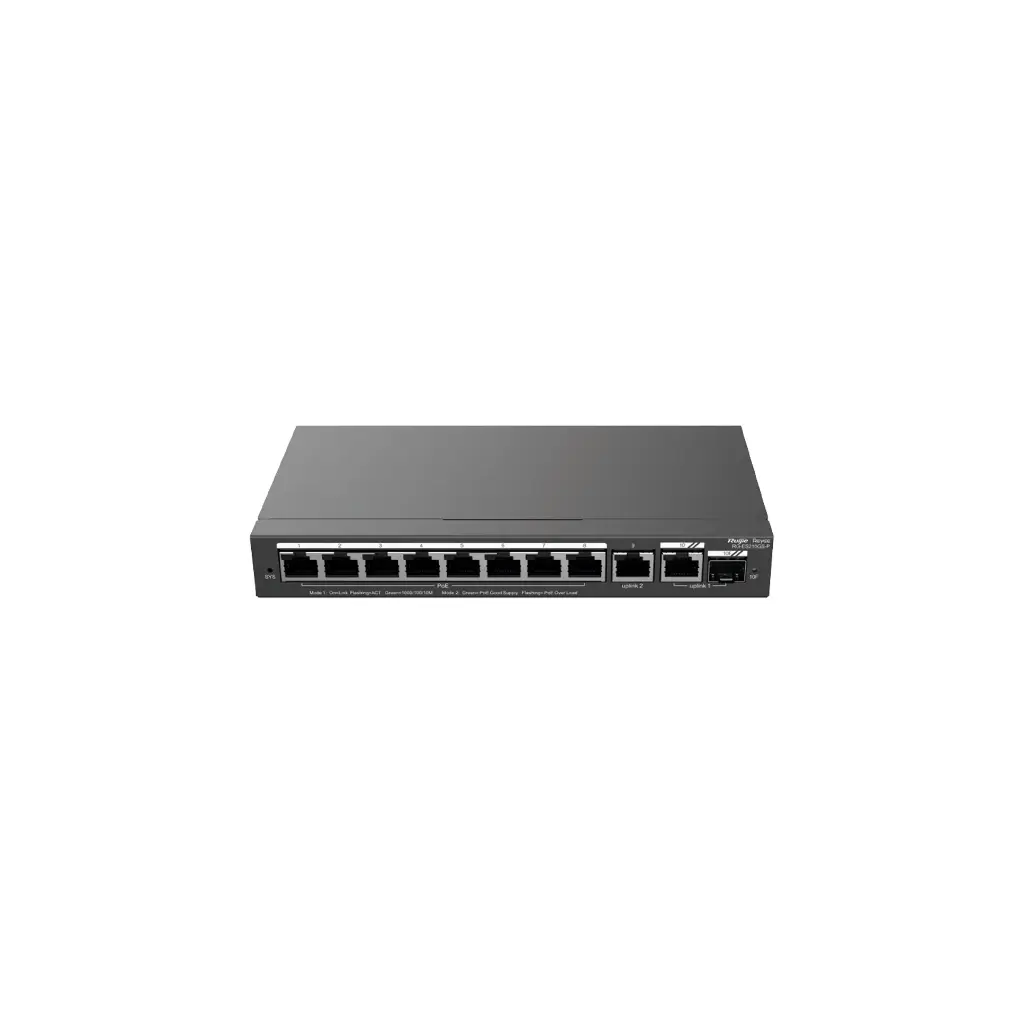 RG-ES210GS-P | SWITCH 8 PUERTOS GIGABIT POE 120W 802 3 AF AT 