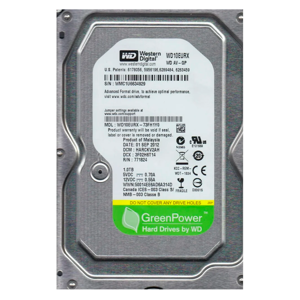WD10EURX | DISCO DURO 1TB WERTER DIGITAL GREEN POWER