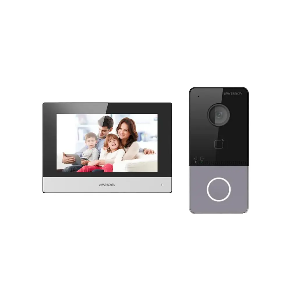 DS-KIS603-P | KIT DE VIDEO PORTERO INC MONITOR FRENTE DE CALLE 