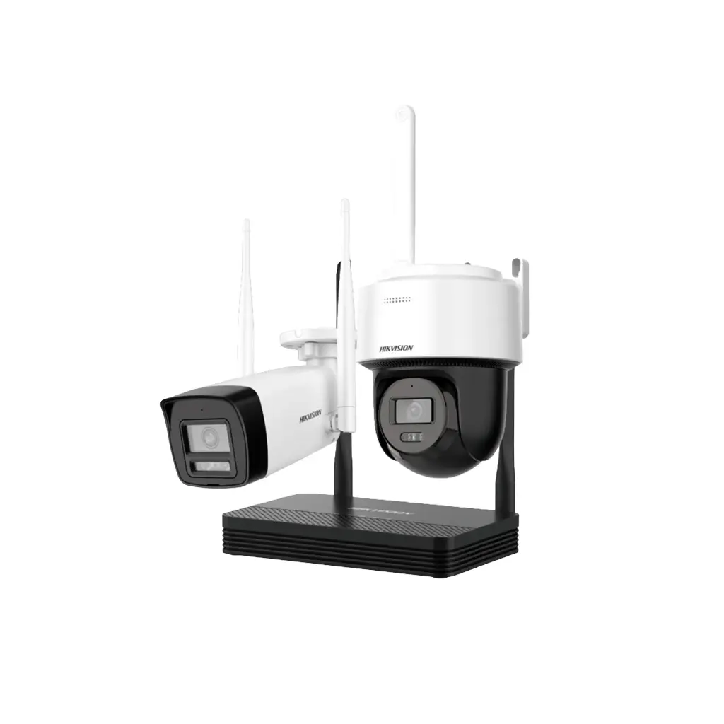 DS-J142I(STD)/NKS422W03H | KIT DE NVS WIFI DE 2 MP, H.265, UNA BALA Y UN PT DOMO 