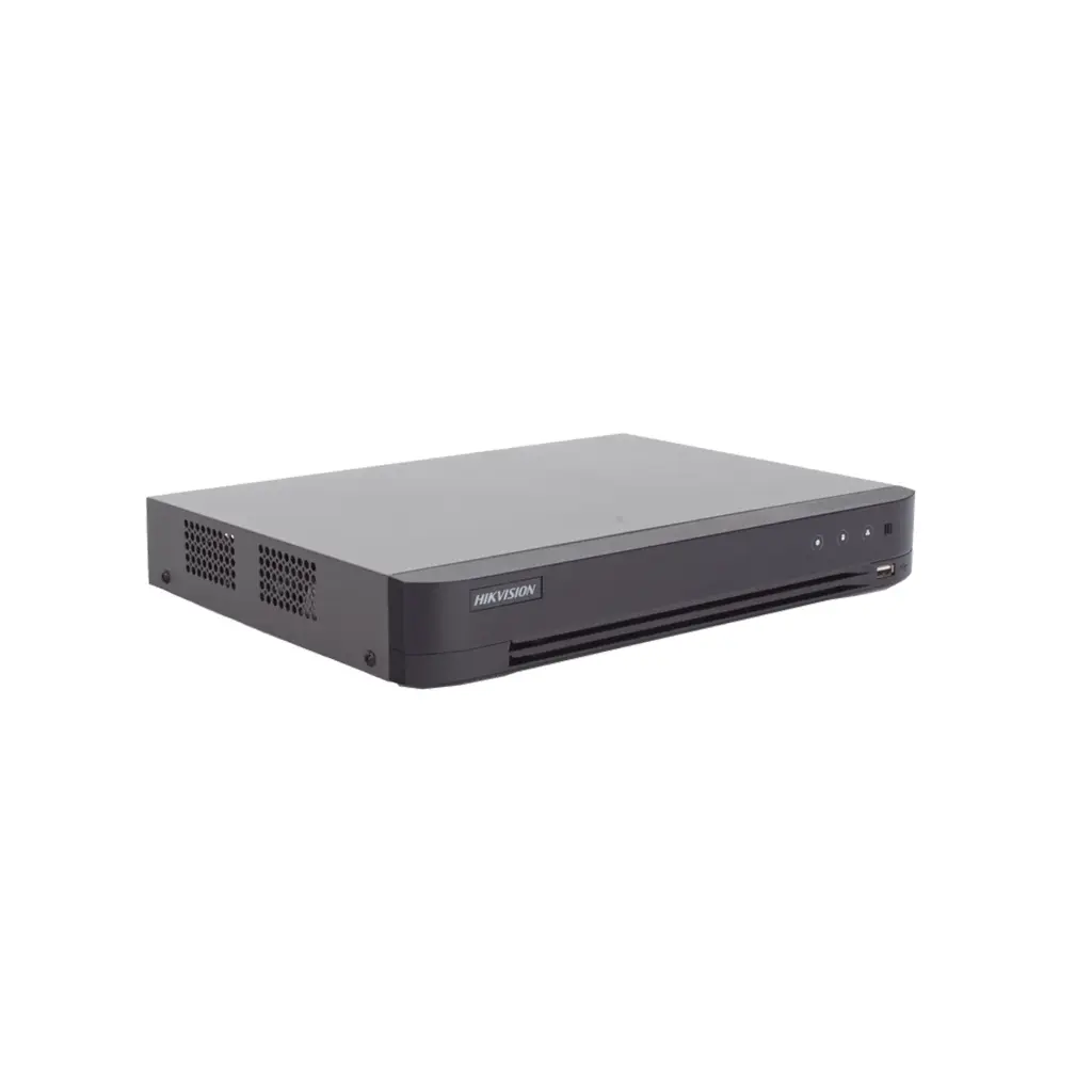 iDS-7204HUHI-M1/XT | DVR 4 Canales TURBOHD + 4 Canales IP / 8 Megapixel (4K) / Audio de dos vías por Coaxitron / ACUSENSE / Reconocimiento Facial